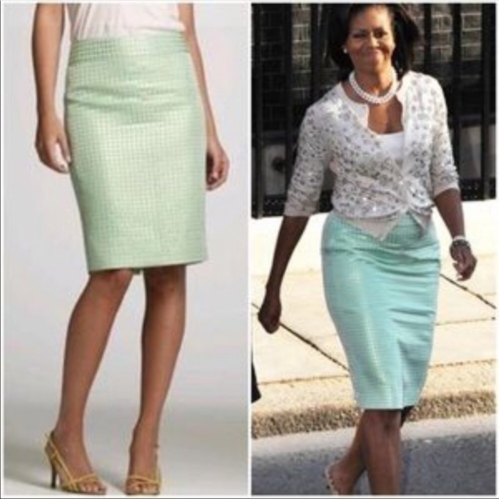 EUC J Crew Dazzling Dots Pencil Skirt - 4